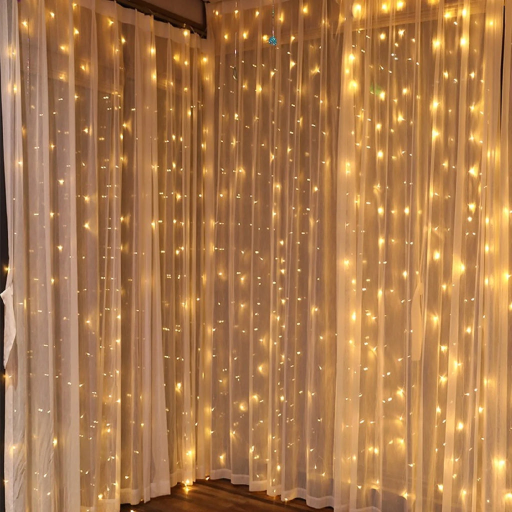 Luces de Cortina LED 3x1 Metros para Exterior e Interior