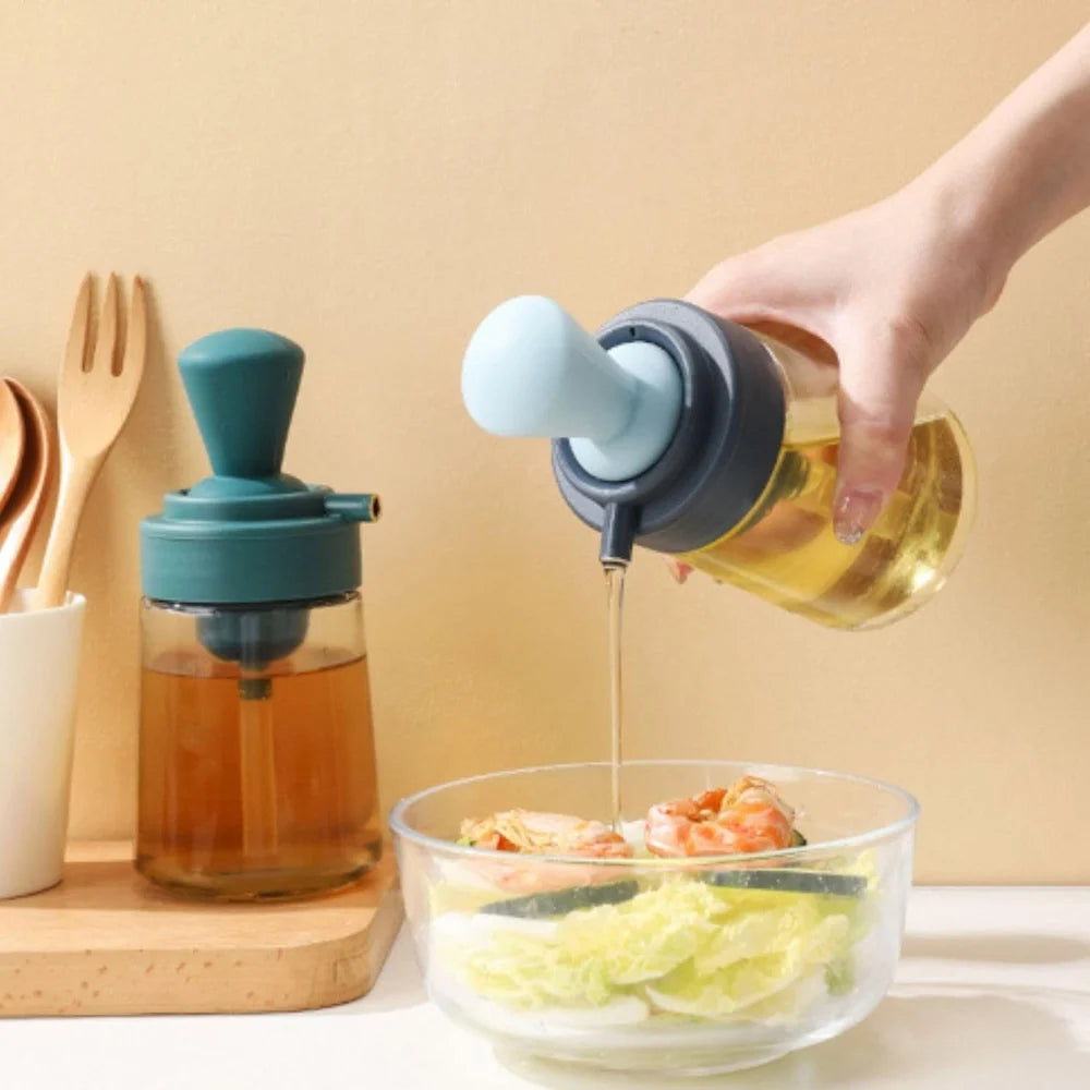 Dispensador de Aceite 3 en 1 con Brocha de Silicona