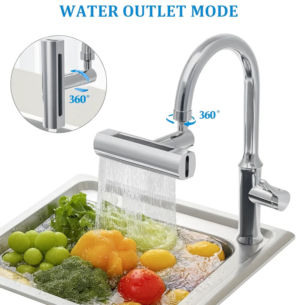 Grifo Extensible 3 en 1 con Rotación 360°